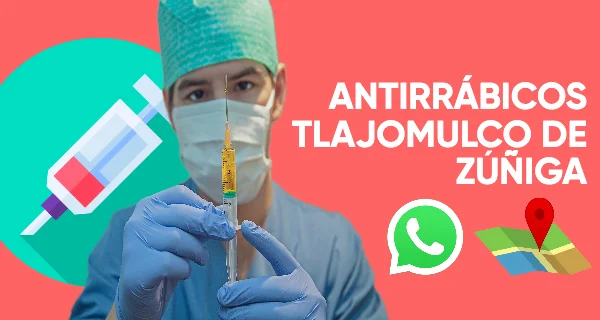 Portada página antirrábicos en Tlajomulco de Zúñiga donde aparece el horario, la dirección y la ubicación, información sobre campañas de vacunación y precios